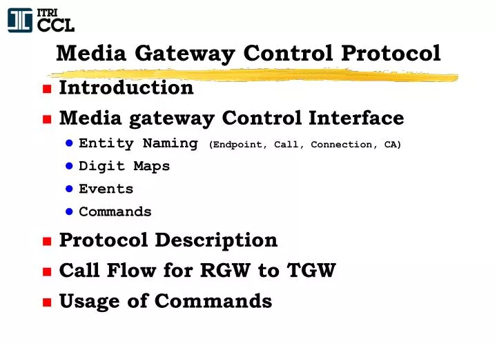 media gateway control protocol