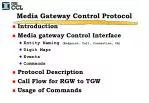 Media Gateway Control Protocol - slide 1