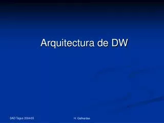 arquitectura de dw