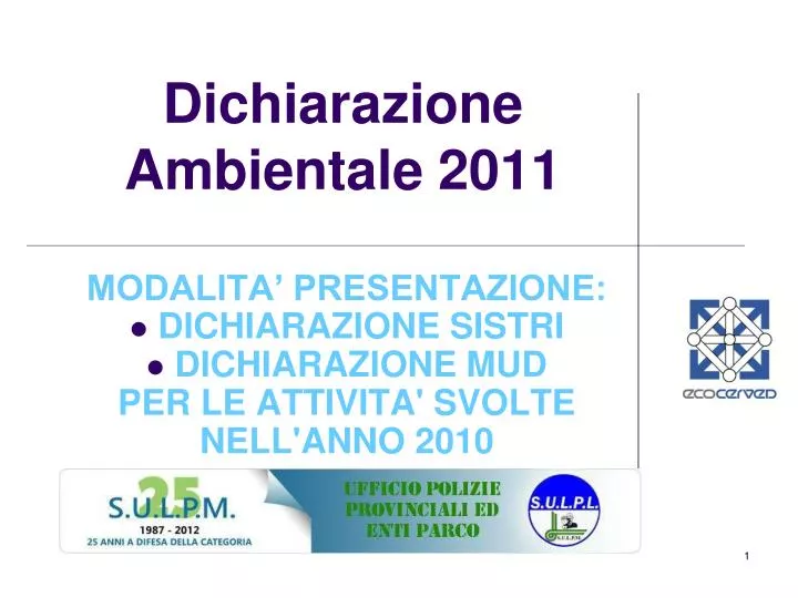 dichiarazione ambientale 2011