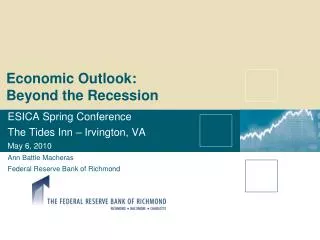 Economic Outlook: Beyond the Recession