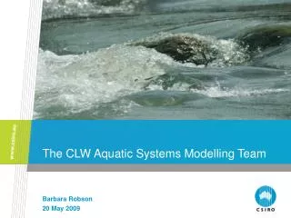The CLW Aquatic Systems Modelling Team