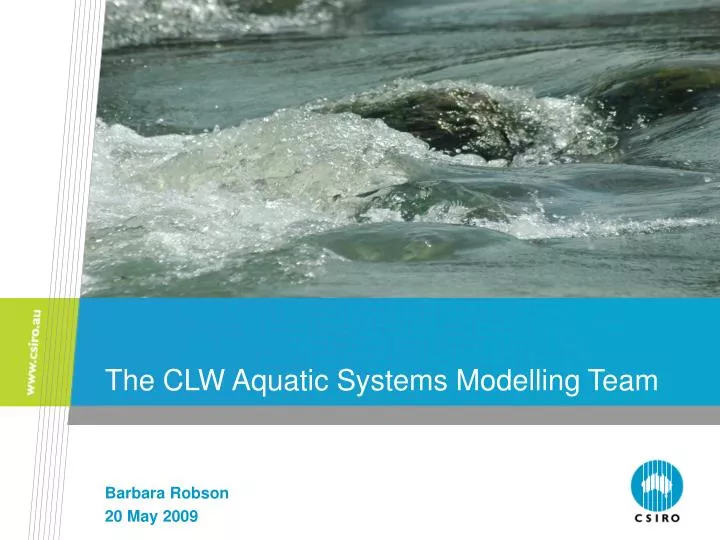 the clw aquatic systems modelling team