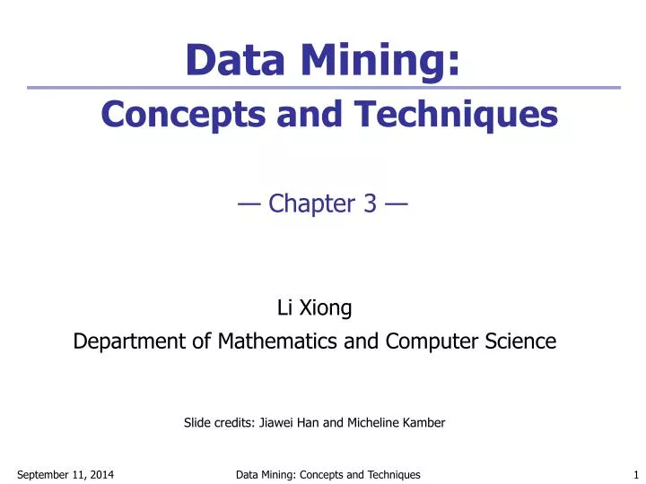 data mining concepts and techniques chapter 3