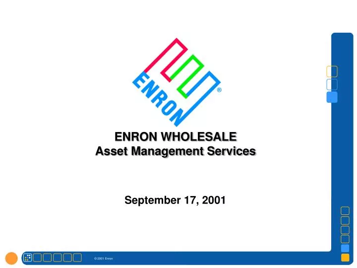 enron wholesale asset management services