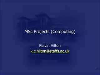 MSc Projects (Computing)