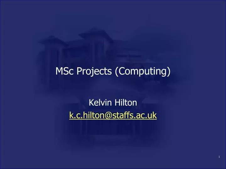 msc projects computing