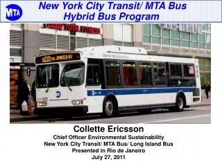 New York City Transit/ MTA Bus Hybrid Bus Program