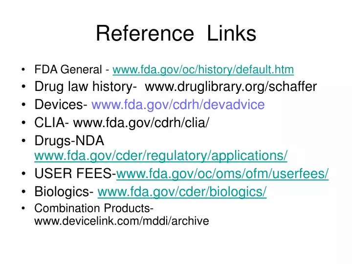 reference links