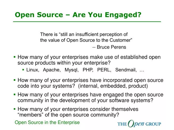 open source are you engaged