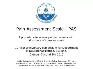 Pain Assessment Scale - PAS