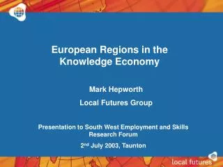 European Regions in the Knowledge Economy