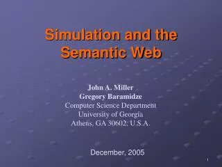 Simulation and the Semantic Web