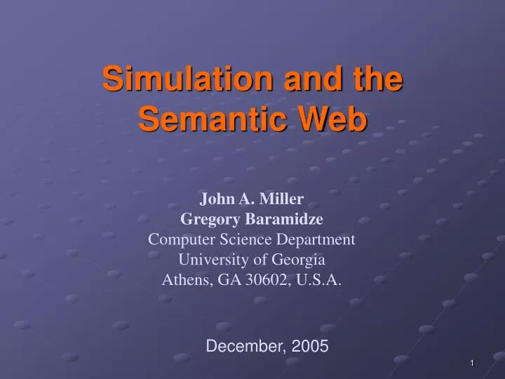 simulation and the semantic web