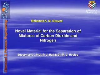 Novel Material for the Separation of Mixtures of Carbon Dioxide and Nitrogen