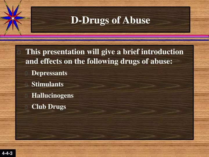 d drugs of abuse