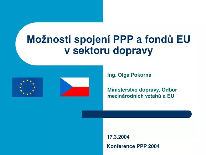 mo nosti spojen ppp a fond eu v sektoru dopravy