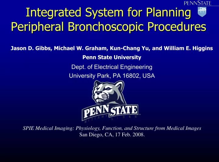 integrated system for planning peripheral bronchoscopic procedures