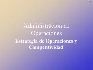 administraci n de operaciones