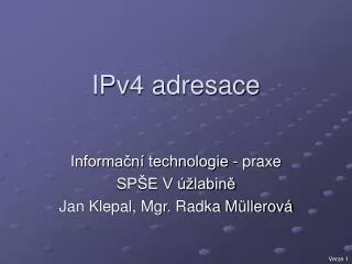 ipv4 adresace