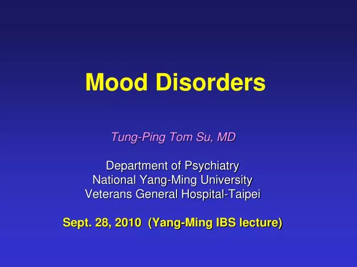 mood disorders