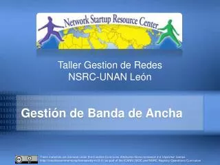 taller gestion de redes nsrc unan le n