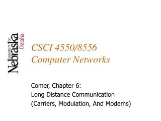 CSCI 4550/8556 Computer Networks