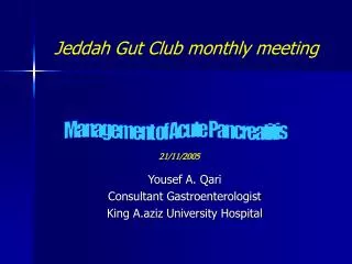 Jeddah Gut Club monthly meeting