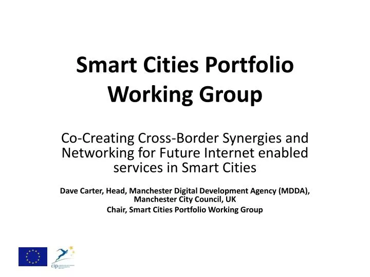 smart cities portfolio working group