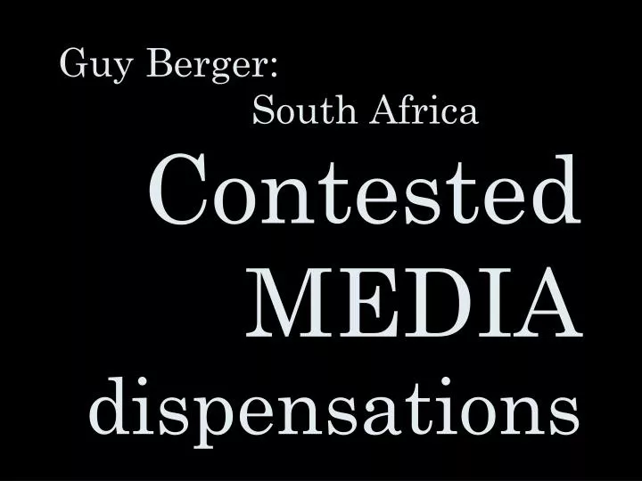 guy berger south africa