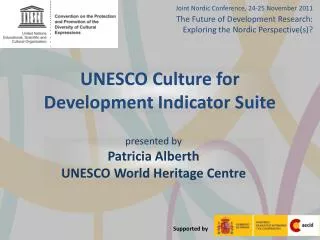 UNESCO Culture for Development Indicator Suite