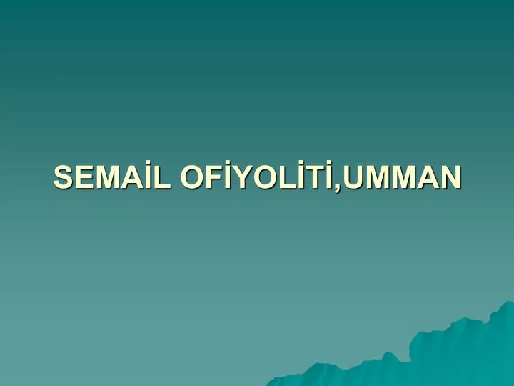 sema l of yol t umman