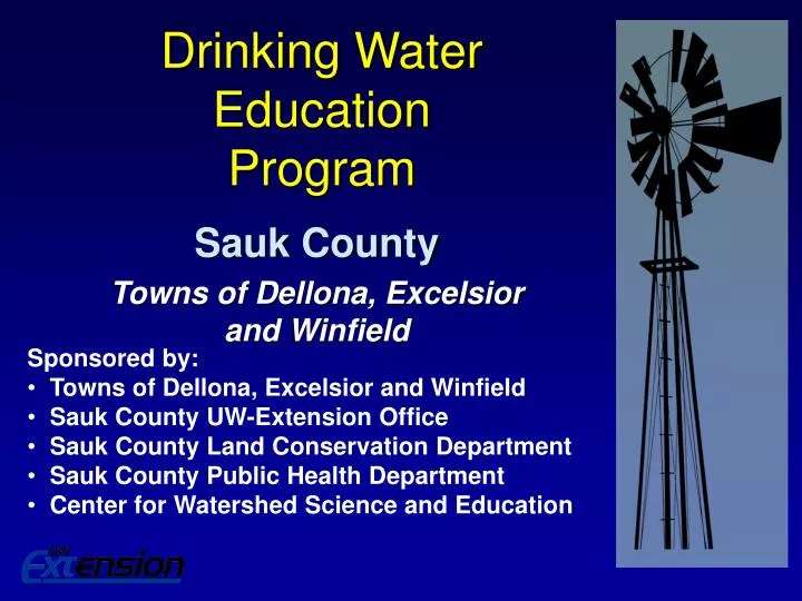 drinking water education program