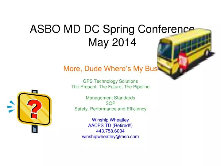 asbo md dc spring conference may 2014