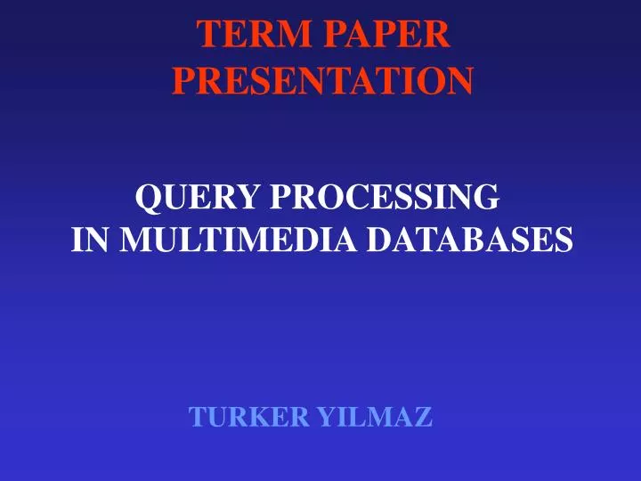 term paper presentation