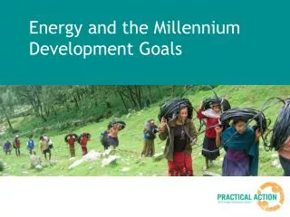 Energy and the Millennium Development Goals