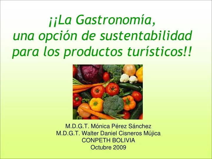 la gastronom a una opci n de sustentabilidad para los productos tur sticos