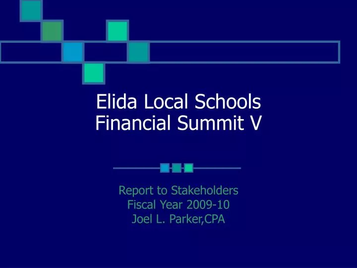 elida local schools financial summit v