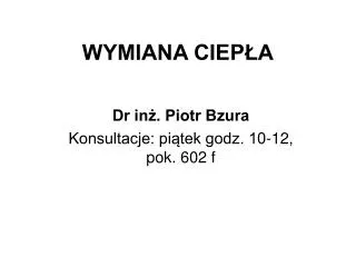 wymiana ciep a