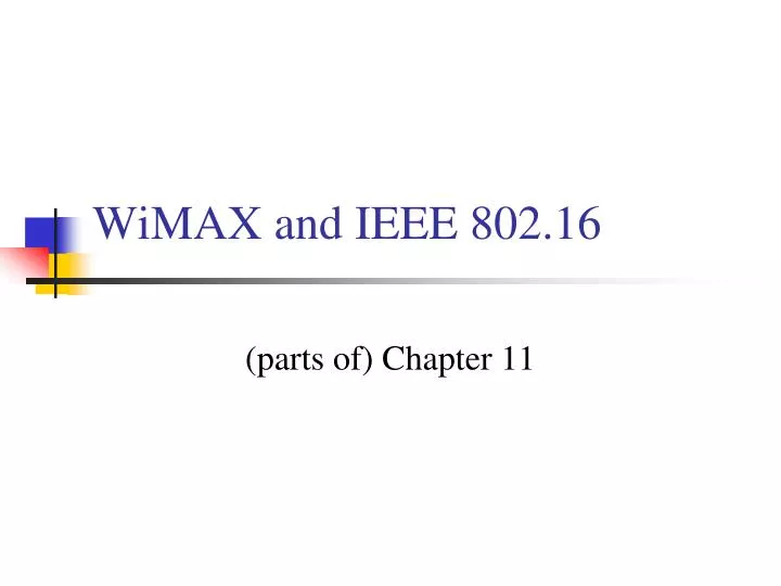 wimax and ieee 802 16