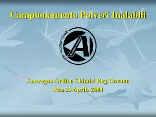 campionamento polveri inalabili