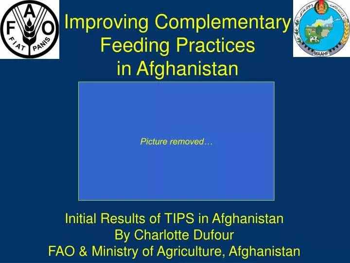 improving complementary feeding practices in afghanistan