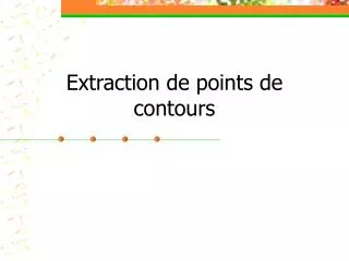 extraction de points de contours