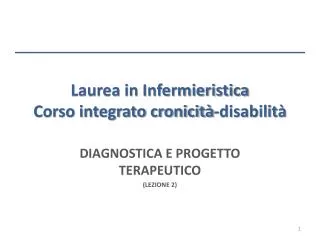 laurea in infermieristica corso integrato cronicit disabilit