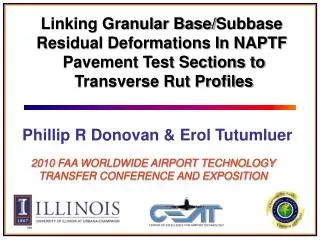 Linking Granular Base/ Subbase Residual Deformations In NAPTF Pavement Test Sections to