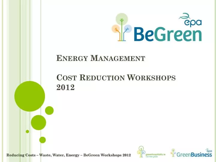 energy management cost reduction workshops 2012