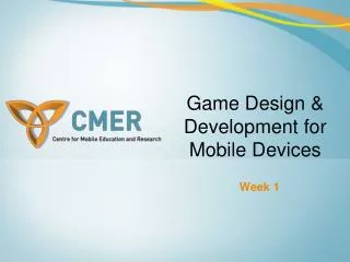 Game Design &amp; Development for Mobile Devices
