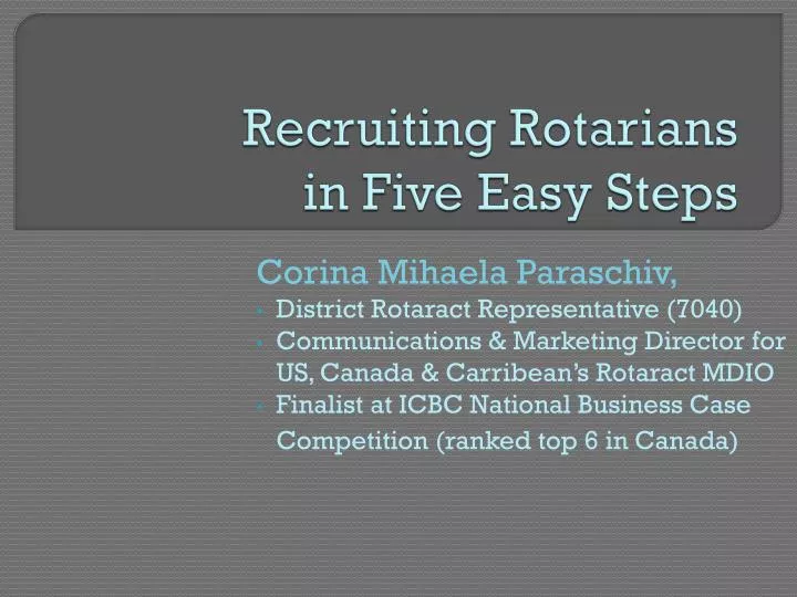 recruiting rotarians in five easy steps