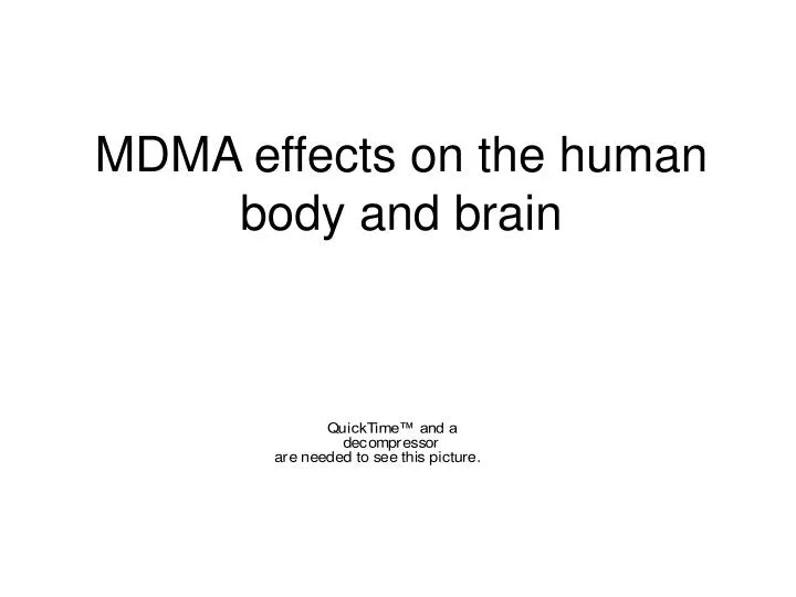 mdma effects on the human body and brain