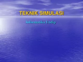 teknik simulasi
